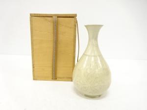 花唐草文　徳利花入(無地箱付)